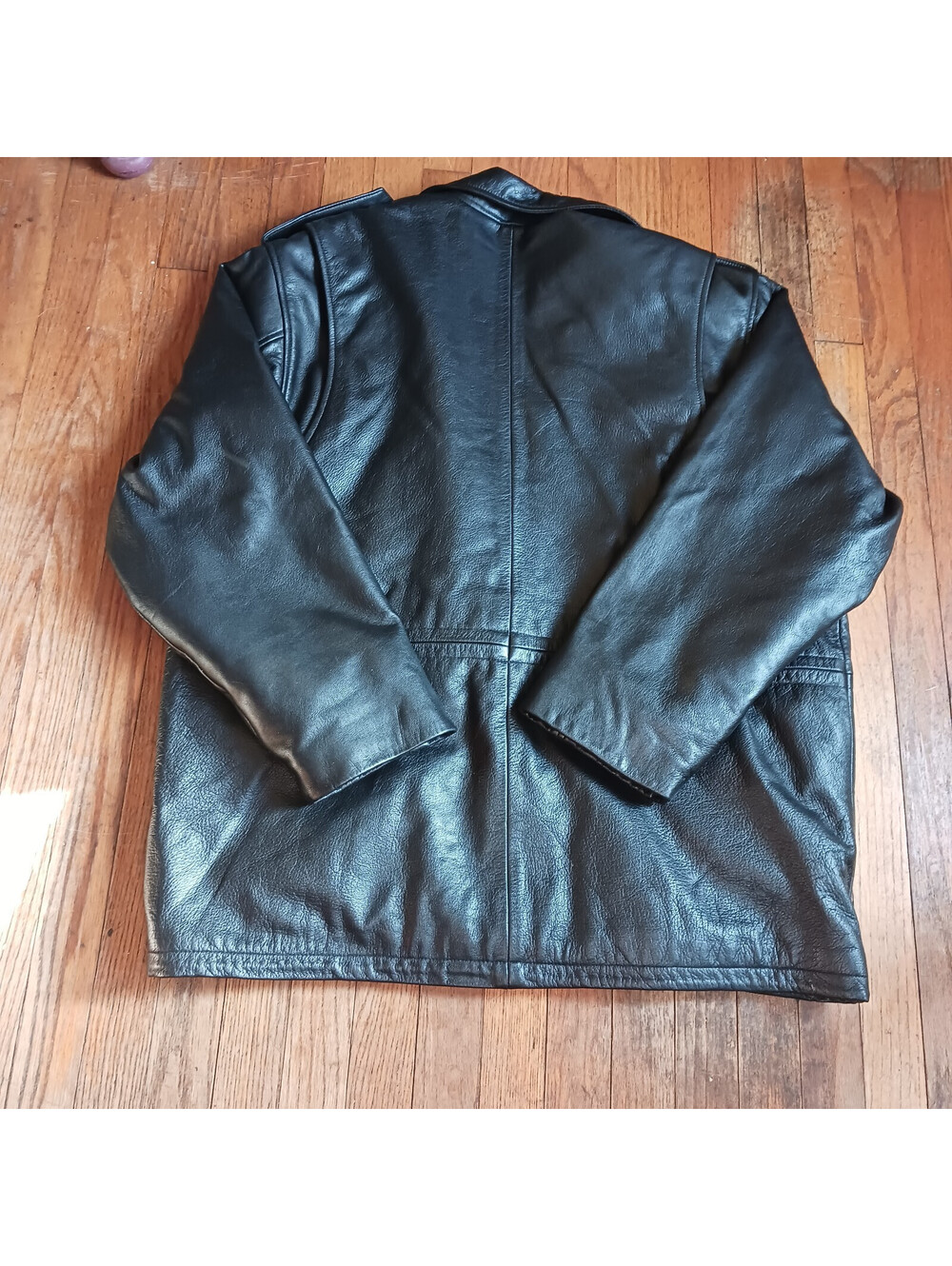 Cooper Genuine Leather US Army Field Jacket  Mens XXL Black Great Vintage - Picture 2 of 15
